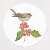 Waldvögel in Aquarellen Etiketten (Design 2)