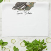 Waldvögel in Aquarellen Geschirrtuch (Gefaltet)