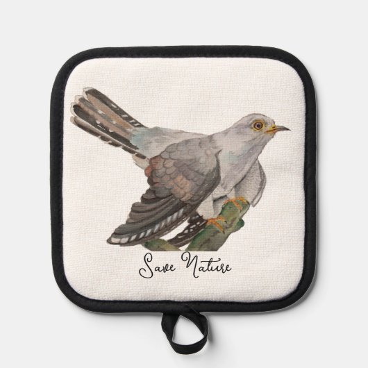 Waldvögel in Aquarellen Topflappen (Vorderseite)