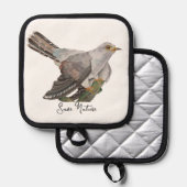 Waldvögel in Aquarellen Topflappen (Vorderseite/Rückseite)