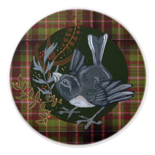 Waldvögel & Junco Bird Keramikknauf (Vorderseite)