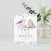 Waldvögel Save the Date Ankündigungspostkarte (Stehend Vorderseite)