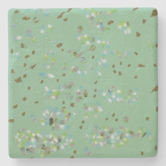 Waldvögel Stone Untersetzer (Vorderseite)