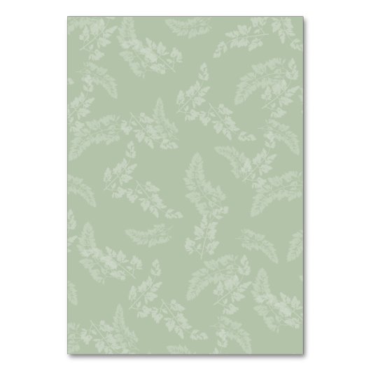 Waldvögel und Blattgrün Tischnummer (Rückseite)