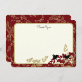 Waldvögel und Foliage Flat Card Vielen Dank Dankeskarte (Vorne/Hinten)