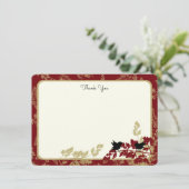 Waldvögel und Foliage Flat Card Vielen Dank Dankeskarte (Stehend Vorderseite)