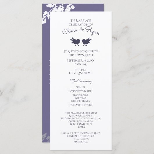 Waldvögel und Foliage Lila Programm (Vorne/Hinten)