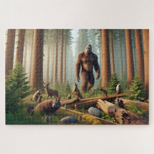 Waldwächter, Bigfoot, Wildlife Puzzle (Horizontal)