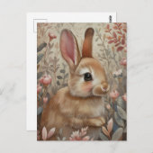 Waldwächter - Das braune Kaninchen Postkarte (Vorne/Hinten)