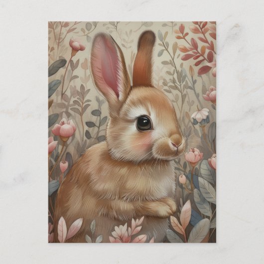 Waldwächter - Das braune Kaninchen Postkarte (Vorderseite)