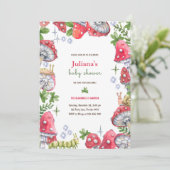 Waldwald Aquarelltuch-Kinderdusche Einladung (Stehend Vorderseite)