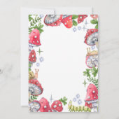 Waldwald Aquarelltuch-Kinderdusche Einladung (Rückseite)