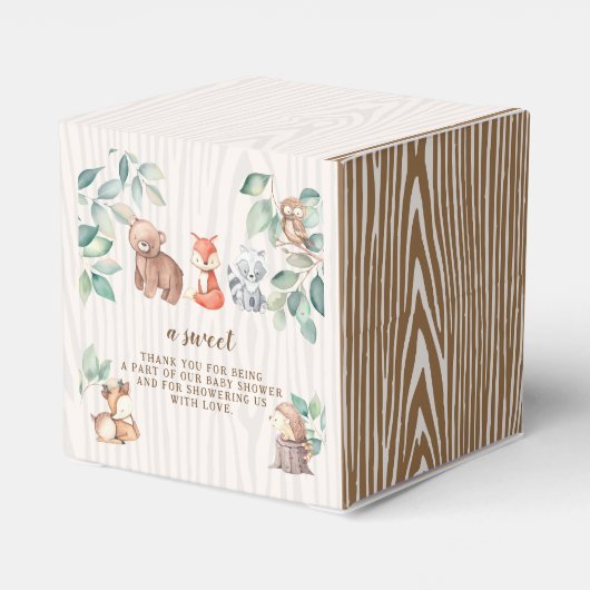 Waldwald Baby Boy Dusche Bonbonbonbonbongeschenkbo Geschenkschachtel (Rückseite)