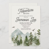 Waldwald-Babydusche einladen Einladung (Vorne/Hinten)