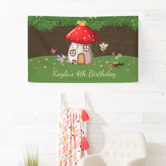 Waldwald, feenhafter Geburtstag Banner (Insitu)