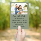 Waldwald Foto Hochzeit Grün Save The Date
