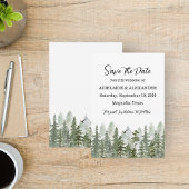 Waldwald Foto Hochzeit Grün Save The Date