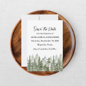 Waldwald Foto Hochzeit Grün Save The Date