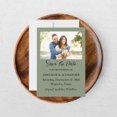 Waldwald Foto Hochzeit Grün Save The Date