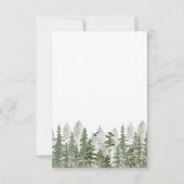 Waldwald Foto Hochzeit Grün Save The Date (Rückseite)