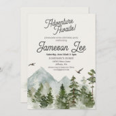 Waldwald Geburtstagsparty einladen Einladung (Vorne/Hinten)