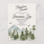 Waldwald Geburtstagsparty einladen Postkarte (Vorderseite)