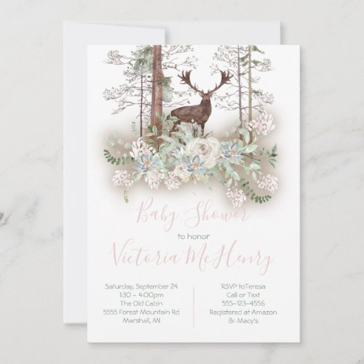 Waldwald Hirschdusche Einladung (Vorderseite)