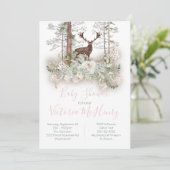 Waldwald Hirschdusche Einladung (Stehend Vorderseite)