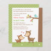 Waldwald Hirschdusche Einladungen (Vorne/Hinten)