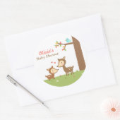 Waldwald Hirschdusche Party Labels Runder Aufkleber (Umschlag)