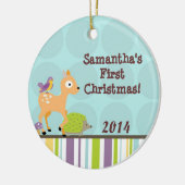 Waldwald Hirsche Personalisierter Name Ornament (Links)