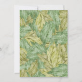 Waldwald Jungle Tiere Grüne Baby Einladung (Rückseite)