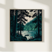 Waldwald Natur Camping Nordlandschaft Poster