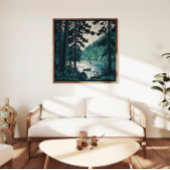 Waldwald Natur Camping Nordlandschaft Poster