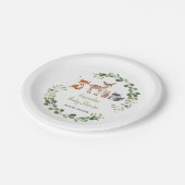 Waldwald Oh Boy Baby Dusche Pappteller (Schrägansicht)