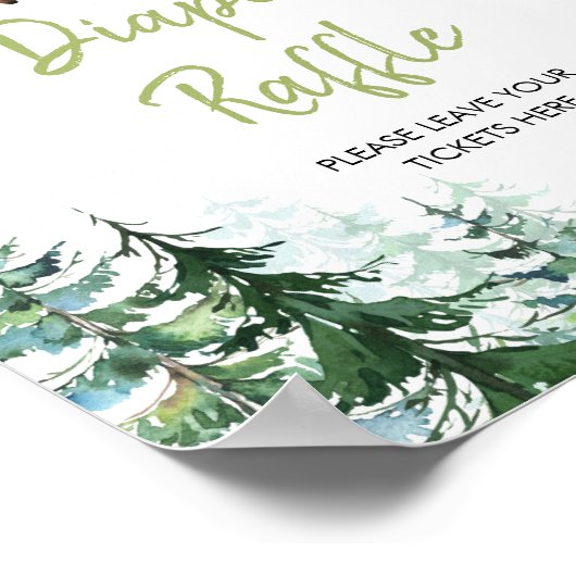 Waldwald Oh Junge Dusche Windeln Windelwanne Raffe Poster (Ecke)