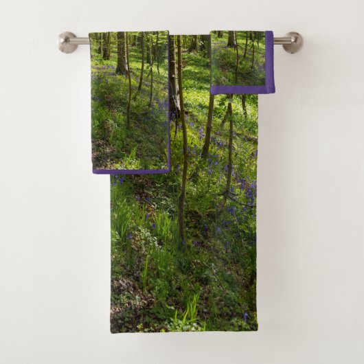 Waldwald Purple Flowers Badhandtuch Set (Insitu)
