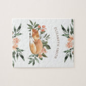 Waldwald Süßer Schlafender Fuchs Kindername Puzzle (Horizontal)