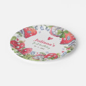 Waldwald Wasserfarbe Pilzsaal Kindergeburtstag Pappteller (Schrägansicht)