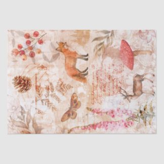 Waldwald Wildfauna Fox Hirsche Dekoupage Tissue Seidenpapier