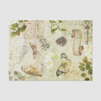 Waldwald Wildtiere Schmetterling-Decoupage Seidenpapier