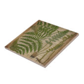 Waldwaldblätter, französischer botanischer Printfa Fliese (Seite)