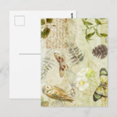 Waldwälder Wildtiere Schmetterling Natur Postkarte (Vorne/Hinten)