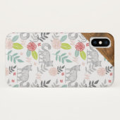 WaldwaldFox u. Blumenlaub-Monogramm Case-Mate iPhone Hülle (Rückseite (Horizontal))