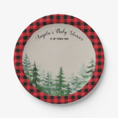 Waldwaldholzfäller-Party-Papier-Teller Pappteller (Vorderseite)