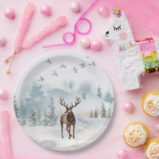 Waldwaldland Deer  Pappteller (Party)