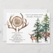 Waldwaldland Land Hirschblütendusche Einladung (Vorderseite)