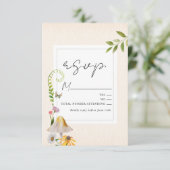 Waldwaldlandflorale Pilzhochzeit RSVP (Stehend Vorderseite)
