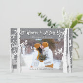 Waldwaldlandschneeszene - Foto - Urlaubskarte Einladung (Stehend Vorderseite)