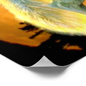 Waldwaldmoonlight Vollmondwolf Poster (Ecke)